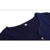 Women Loose V Neck Short Sleeve Printed Cotton T Shirt Middle Aged Mom Casual Top