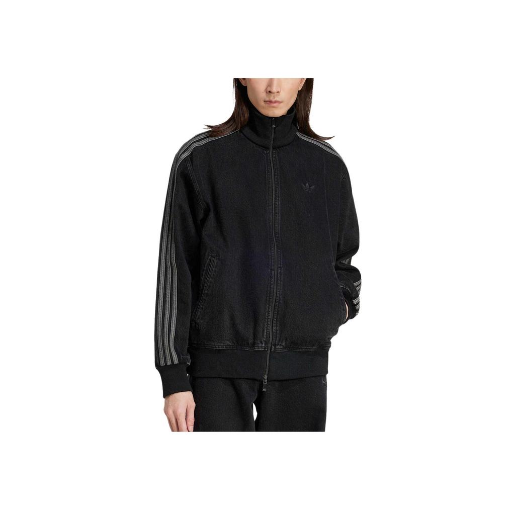 adidas Adicolor Denim Firebird Track Top True Black Denim Мужская уличная одежда JC6717