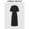 UR Элегантное платье-миди с коротким рукавом для поездок на работу