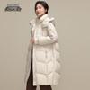 Xue Zhong Fei Women's Long Winter Down Jacket with Detachable Hood
