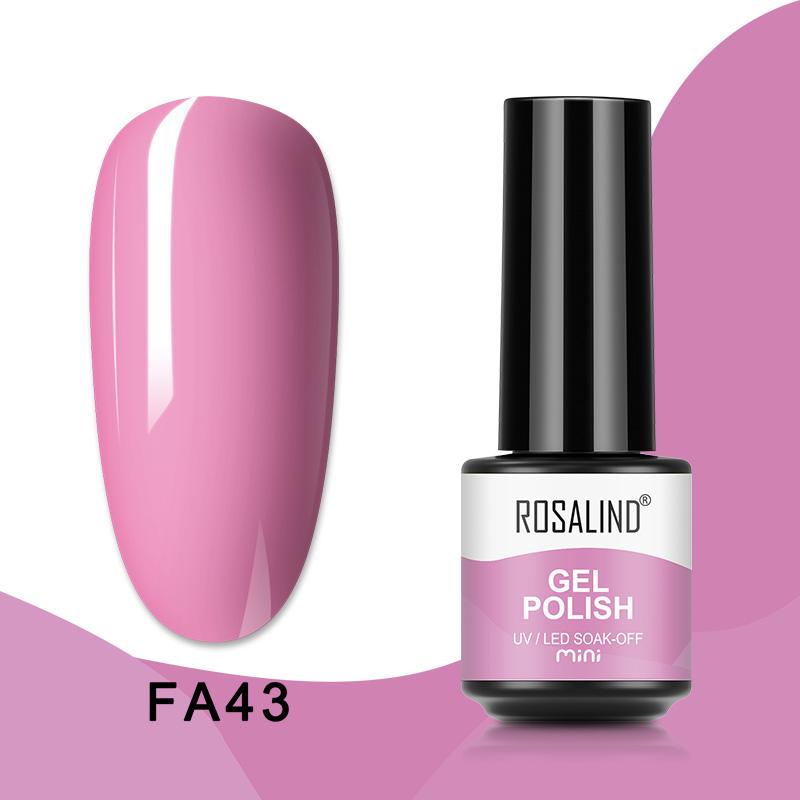 ROSALIND Mini Nail Polish Gel Semipermanent UV Multiple Colors Varnish Hybrid Nail Art Soak Off Top Base Coat Regular Gel Lacquer