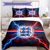 England Football Printed Bedding 3 Piece Set Cozy Breathable Bed Cover Set as Housewarming Holiday Gift