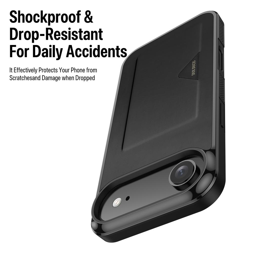 Для iPhone 17 Air Чехол DUX DUCIS Серия Pocard Держатель для карт Кожа+ПК+ТПУ Чехол для телефона