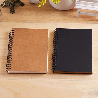 Блокнот Spiral Sketchbook Блокнот для граффити для школьных принадлежностей Размер A5 и A6 100 страниц Обложка из крафт-бумаги Пустая страница блокнота