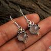 Rose Quartz Gemstone Women Earring Pure 925 Sterling Silver Handmade Jewelry