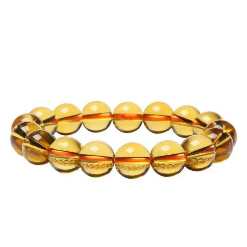 Brazilian artificial citrine bracelet for women, golden and transparent, suitable for both men and women, a fashionable gift for couples