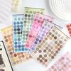 6 Sheet/bag Kawaii Stationery Sticker Dopamine Color Series Floral Love Round Pot Scrapbook Sticker Simplicity Sticker