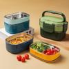 Двухслойный ланч-бокс, переносной контейнер для фруктов, контейнер для еды из нержавеющей стали для микроволновки, переносные коробки для пикника и свежих продуктов