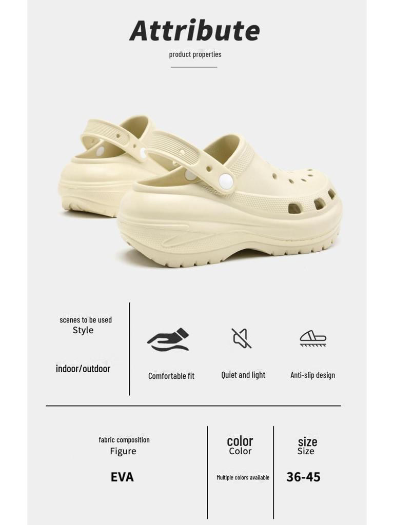 Женские классические туфли для отдыха на открытом воздухе Hole Shoes, увеличивающие рост, нескользящие, дышащие пляжные туфли