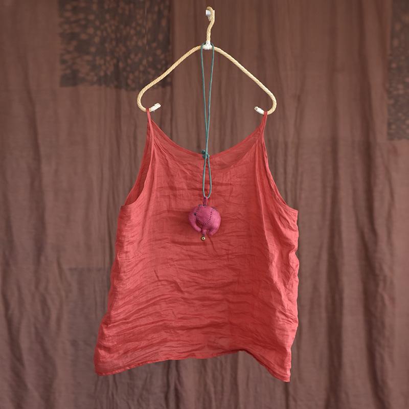 Johnature Женские однотонные майки Ramie, летняя свободная универсальная повседневная одежда