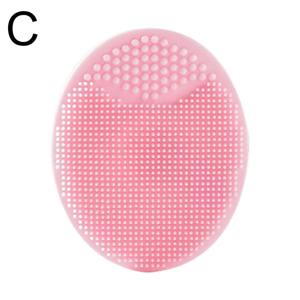 Facial Silicone Cleansing Brush Oval Shape Lightweight Exfoliator Face Scrub Massager Wash Cleaning Brush Beauty Tool Soft H4R7