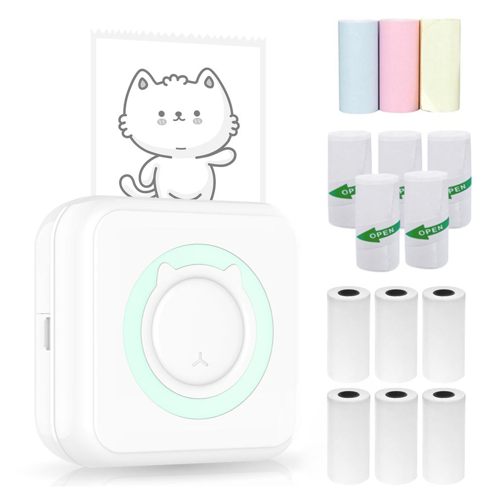 Универсальный фотопринтер Многофункциональный портативный принтер Беспроводной мгновенный мини-принтер с поддержкой BT