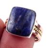 Кольцо из двухцветного серебра 925 пробы с натуральным содалитом, размер 8 E5e94