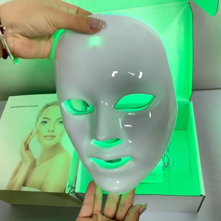 Maska led do twarzy do terapii fotonowej upiększająca terapia światłem 7w1