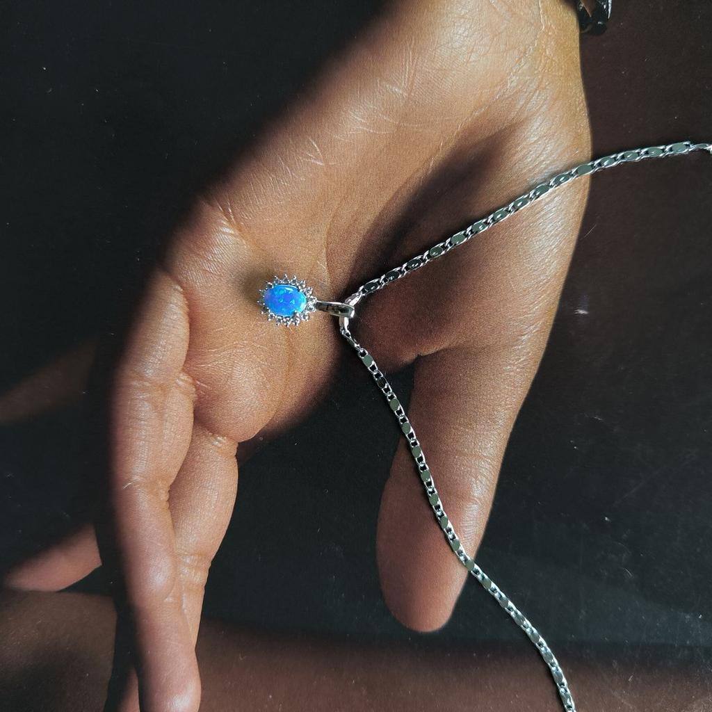 Silver Pendant with Opal 0.459ct (2192367)