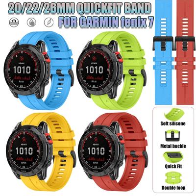Силиконовый браслет для часов Garmin Fenix 7X 7 7S 6 6X Pro Ремешок для Fenix 5X 5S Plus 3HR 945 935 На запястье 20 22 26 мм QuickFit