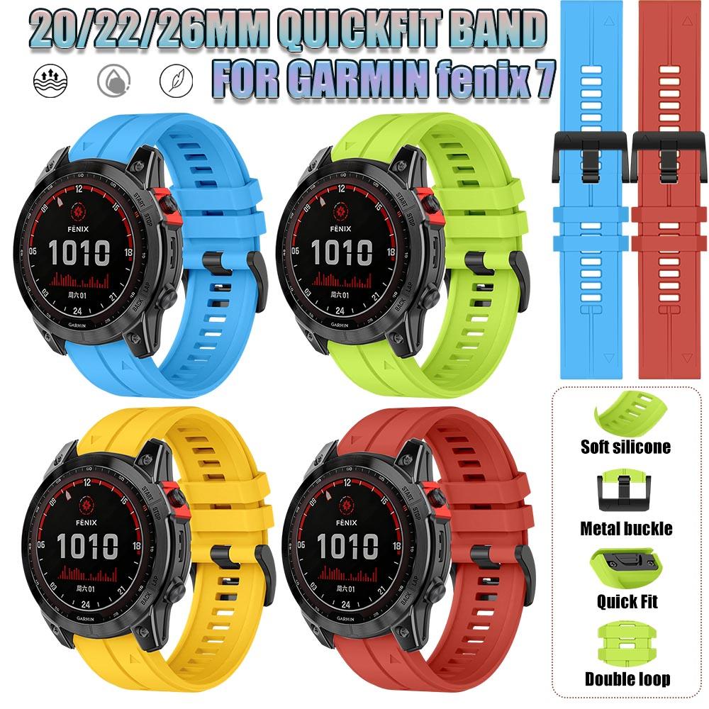 Силиконовый браслет для часов Garmin Fenix 7X 7 7S 6 6X Pro Ремешок для Fenix 5X 5S Plus 3HR 945 935 На запястье 20 22 26 мм QuickFit