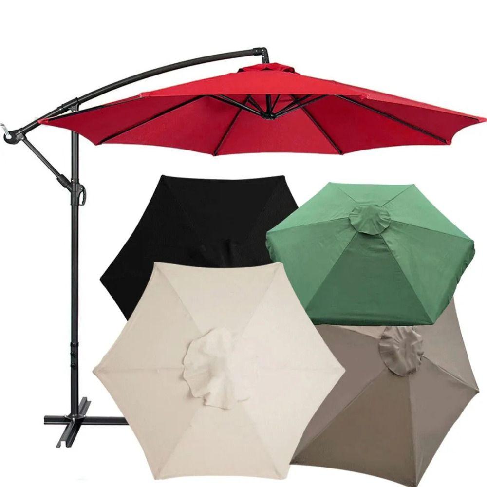 6/8 Rib Patio Umbrella Surface Polyester Sunshade Cloth Umbrella Surface Cloth Patio Sun Umbrella