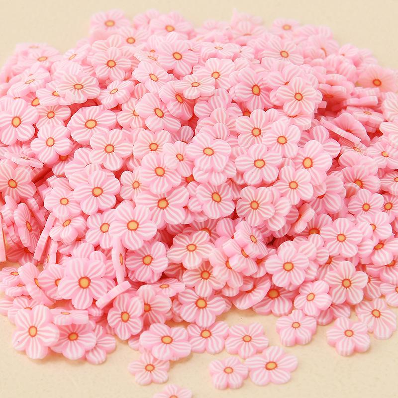 Plum Blossom Slices Soft Pottery Phone Case Beauty Stickers Nail Art DIY 5mm Small Flower Slices