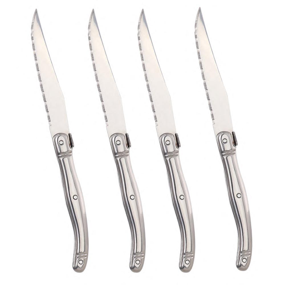 Jaswehome Набор столовых приборов из нержавеющей стали Laguiole, декорированный столовыми ножами, вилками и ложками, наборы столовых приборов в стиле вестерн