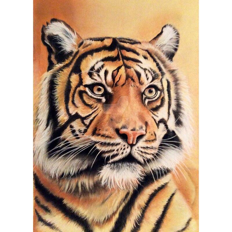 Новый 5D DIY алмазная живопись Тигр Алмазная вышивка животные вышивка крестиком полная квадратная круглая дрель ремесла домашний декор ручной подарок