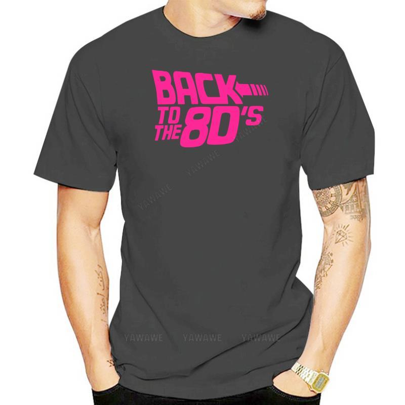Summer mens tops Back To The 80s T Shirt 80s Fancy Party Dress 80 Neon Pink 1980s Adult Mens tshirt MAN TEESHIRT