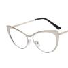 Triangular Cat Eye Clear Lens Glasses Myopia Nerd Spectacles Degree -0.5 -1.0 -2.0 To -6.0 Metal Frame Hyperopia +0.5 To +6.0