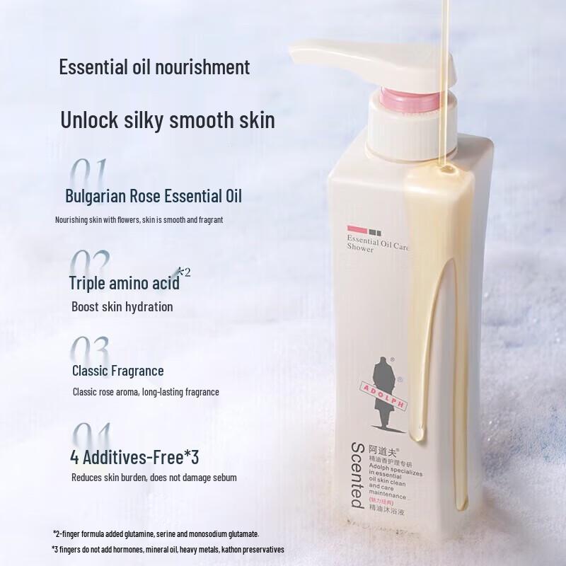 Набор: Шампунь и гель для душа Adolph против выпадения волос с имбирем