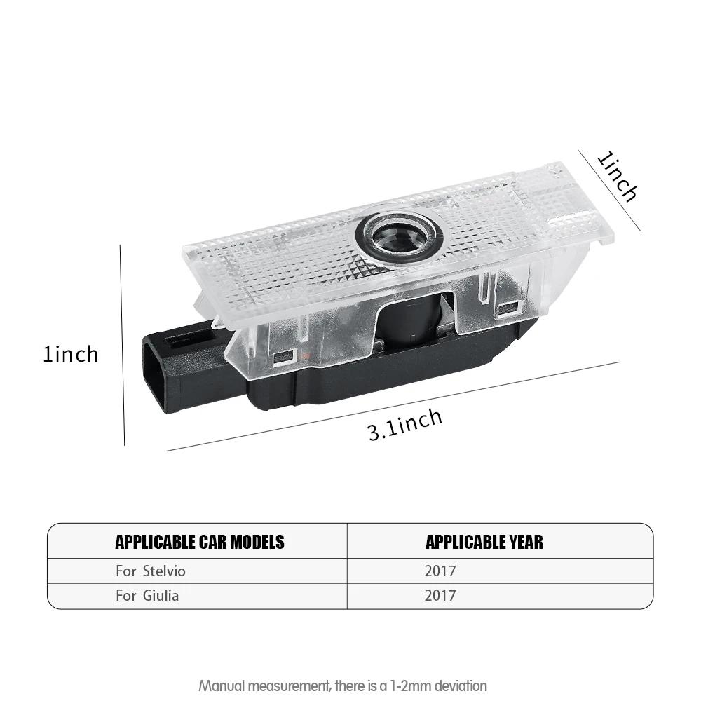 Автомобильные наклейки Для Alfa Romeo 2 шт. Светодиодный Призрачный Тень Дверь Автомобиля Приветственный Свет Декоративные Аксессуары Для Автомобиля Для Alfa Romeo Giulietta St