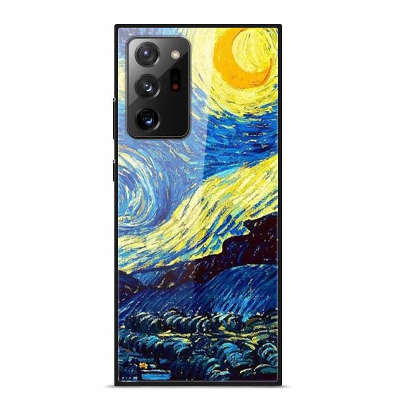 Стеклянная задняя крышка для чехла Samsung Note 20 Ultra Чехол из закаленного стекла для чехла Samsung Galaxy S21 Ultra S 21 Note20 Ultra Funda