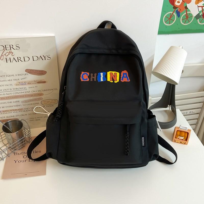Школьный рюкзак для учащихся младших классов средней школы с буквенным принтом, легкий женский рюкзак