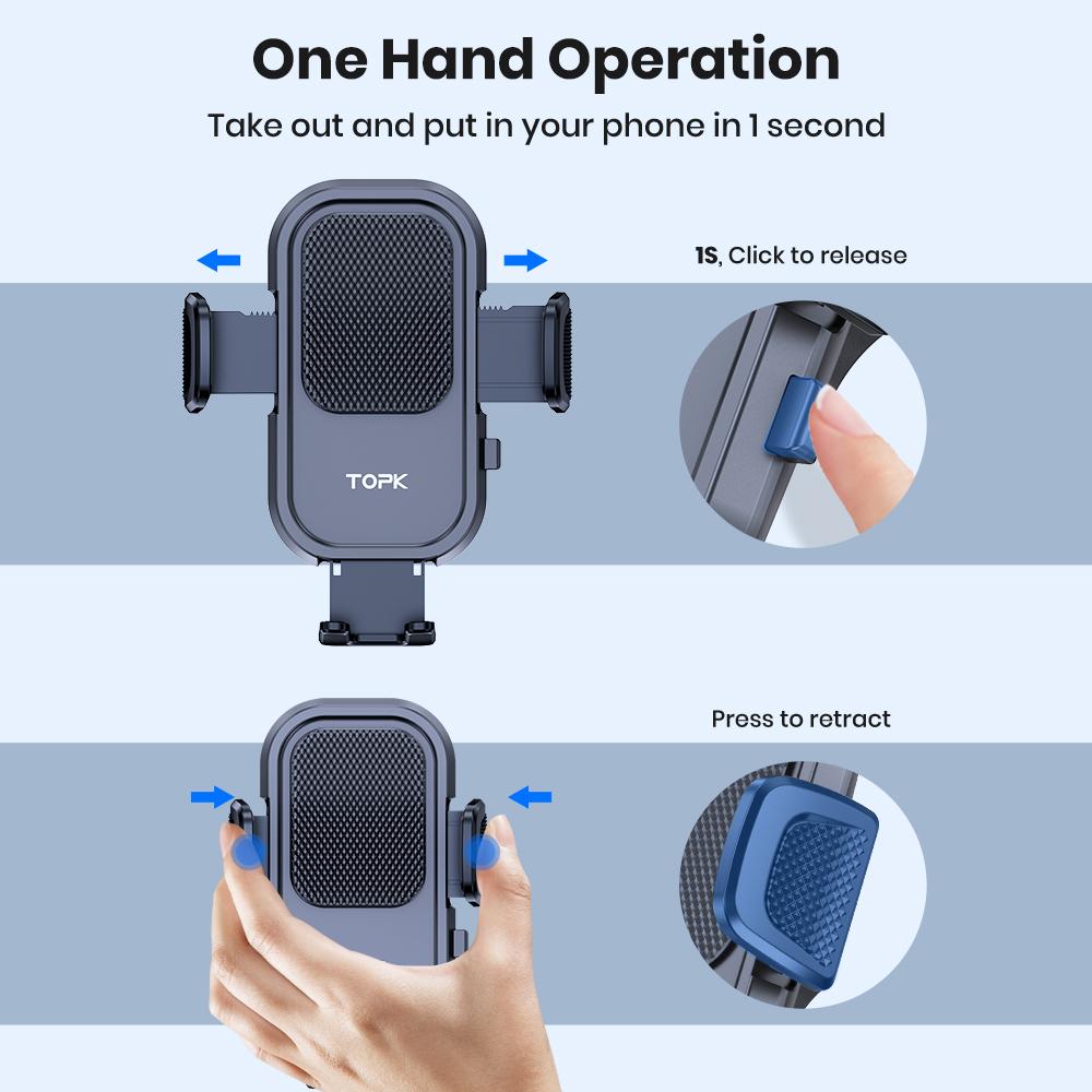 TOPK Universal Car Phone Holder Gravity Car Holder For Phone In Car Air Vent Clip Mount Smartphone Holder