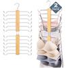 Multifunctional Non-Slip Wooden Hangers & Storage Rack for Clothes, Socks, and Underwear