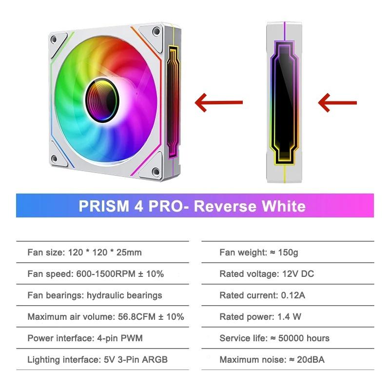 5 Computer Case Fans 120mm ARGB 12V 4Pin PWM Cooling Fan 5V 3PIN Infinite Mirror Light Effect CPU Cooling Fan