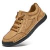 2025 Popular Large Size Hand-stitched Men's Shoes Casual Shoes Foot Cover Men's Leather Shoes Low-top Shoes Spring
