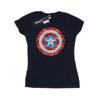 Marvel Womens/Ladies Captain America Pixelated Shield Cotton T-Shirt