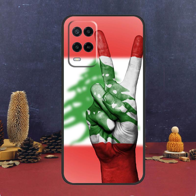 Lebanon Flag Map For OPPO A17 A77 A58 A78 A98 A15 A5 A9 A96 A76 A16 A54 A74 A94 A52 A72 A79 A57S A53S Case
