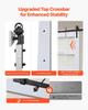 Sliding Barn Door, 1067 x 2134mm, High-Strength MDF Panel and Glass, Barn Door with Hardware Kit, Water-Proof PVC Surface, Easy to Install, H-Frame,