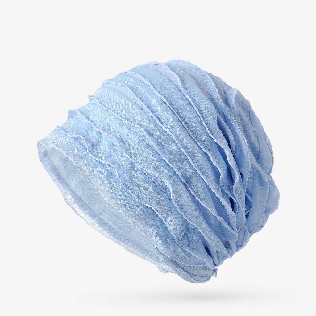 Women's Breathable Thin Cotton Pullover Hat - Spring/Summer Headscarf, Confinement, Sleep, and Outdoor Leisure Cap.