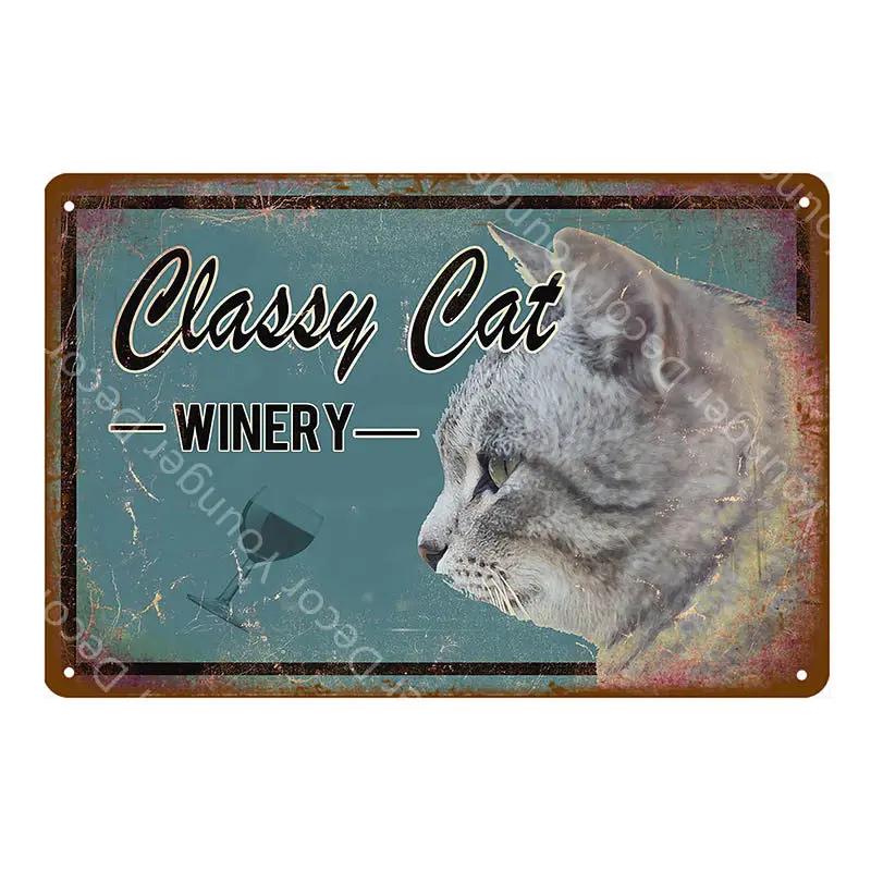 Предупреждение: Остерегайтесь черной кошки, знаки домашних животных, металлический плакат с изображением животных, винтажная тарелка для настенного искусства, ретро, ​​декор для дома, комнаты, 30X20 см, YJ139