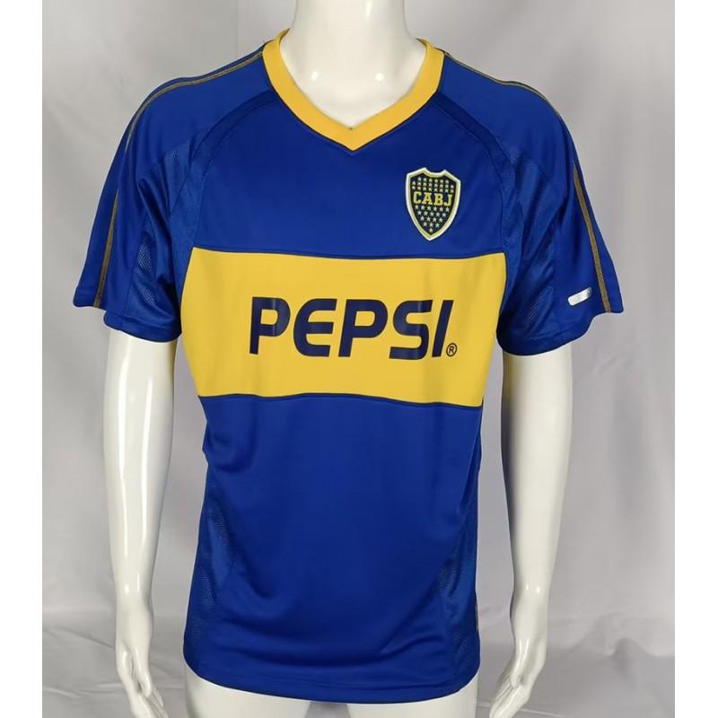 Boca Juniors Retro Soccer Jersey 10 Riquelme 9 Palermo 97-98 Maradona Short Sleeve Long Football Shirt
