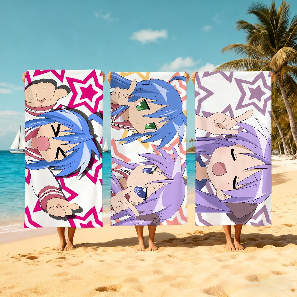 l-lucky anime s-stear Towel Large Quick-Drying Microfiber soft Beach Towel for Travel Fitness Sauna Bathing Camping