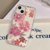 Mobile Phone Cases for iPhone 11 13 15 Pro Max 12 14 Pro Max Case iPhone 16 15 Plus 13 Pro 12 Frosted Texture Painted Cartoon Flowers