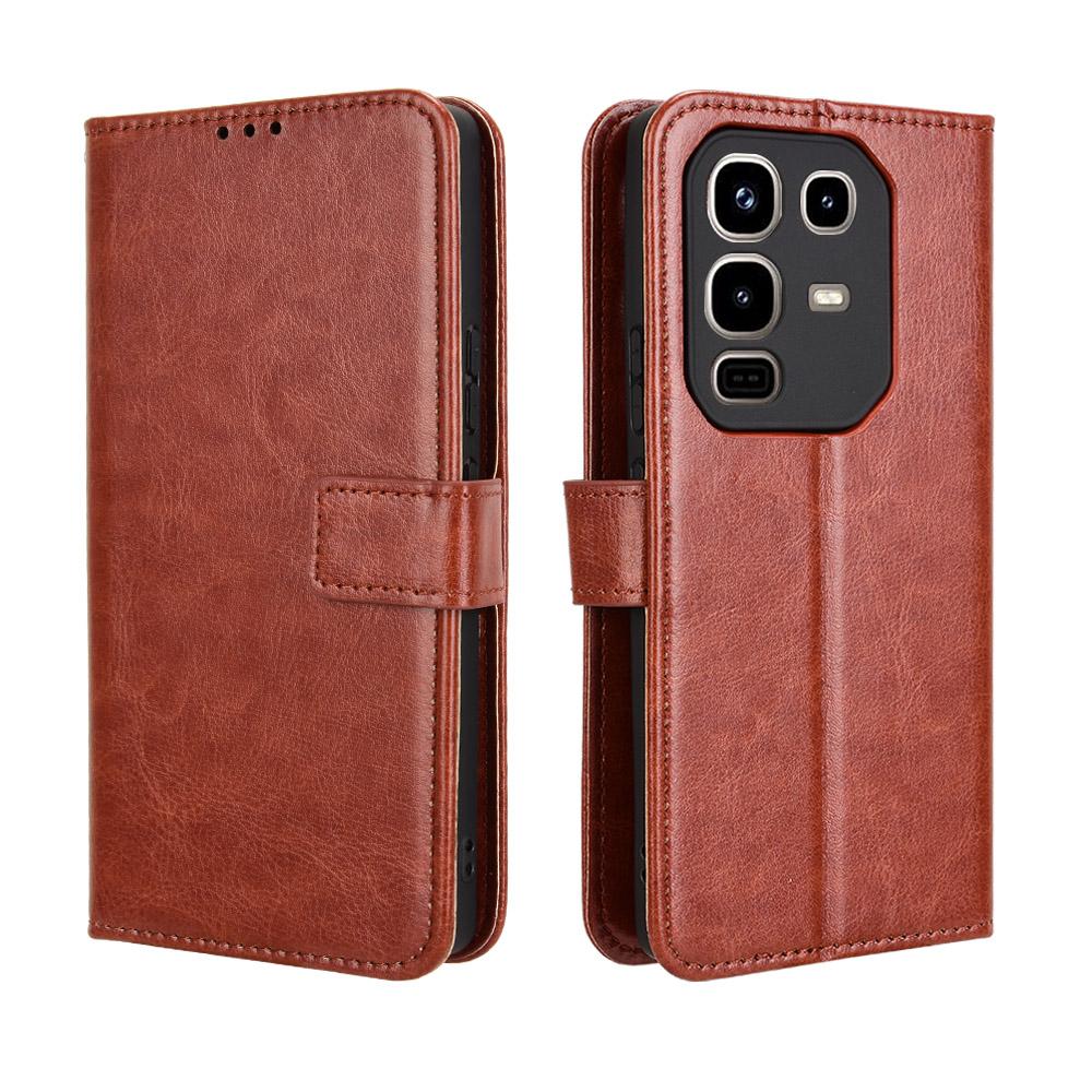 Флип-чехол для Infinix Note 50 Pro 4G из искусственной кожи с полной защитой корпуса [Flip Vintage Leather] Прочный ретро-чехол для телефона