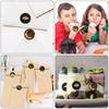 MorSun 63PCS Gold Foil Eid Mubarak Adhesive Stickers 1.5 Inches Ramadan Kareem Waterproof Al-fitr Perforated Sheet Gift Tag