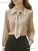 2026 Autumn Fashion Women's Solid Color Long-Sleeve Shirt