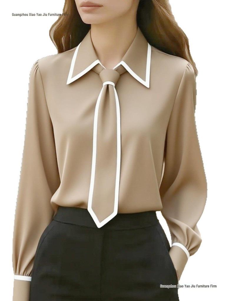 2026 Autumn Fashion Women's Solid Color Long-Sleeve Shirt