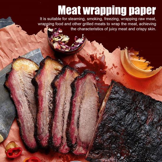 Рулон розовой оберточной бумаги 30/40/60 см x 10 м, крафт-бумага пищевого класса, небеленая, без покрытия