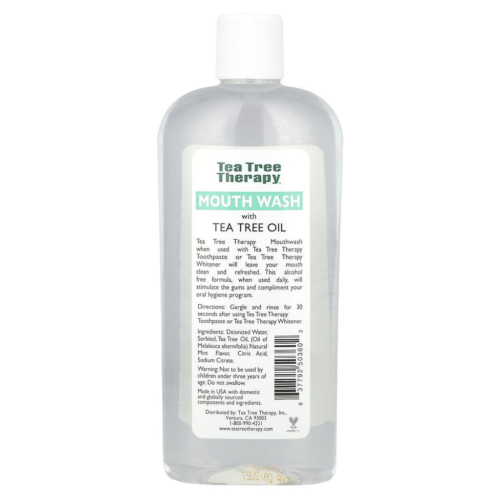 Tea Tree Therapy Tea Tree Oil Mouthwash, Natural Fresh Fragrance, 12 Fl Oz (354 Ml)