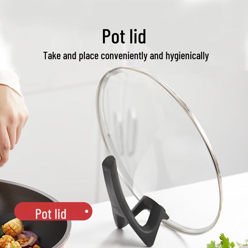 Midea 32cm Non-stick Wok with Standable Lid